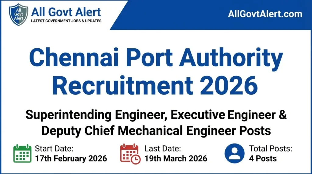 Chennai Port Authority Recruitment 2026 Overview
