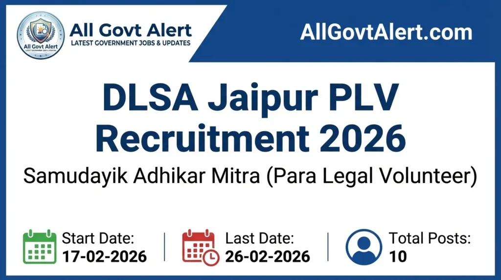 DLSA Jaipur PLV Recruitment 2026 Overview