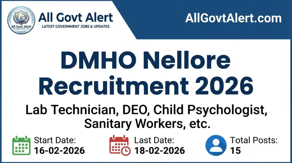 DMHO Nellore Recruitment 2026 Overview