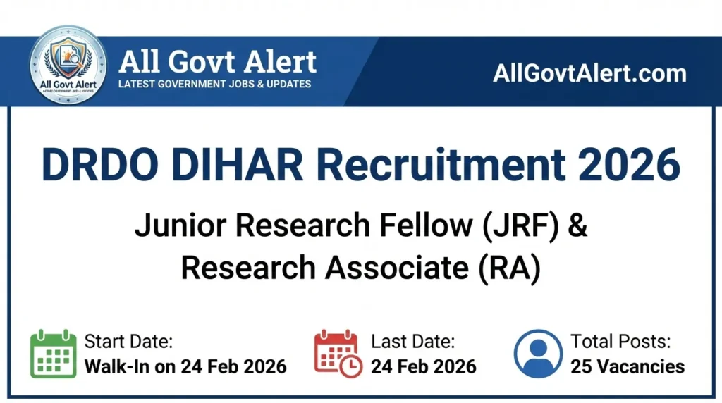DRDO DIHAR Recruitment 2026 Overview