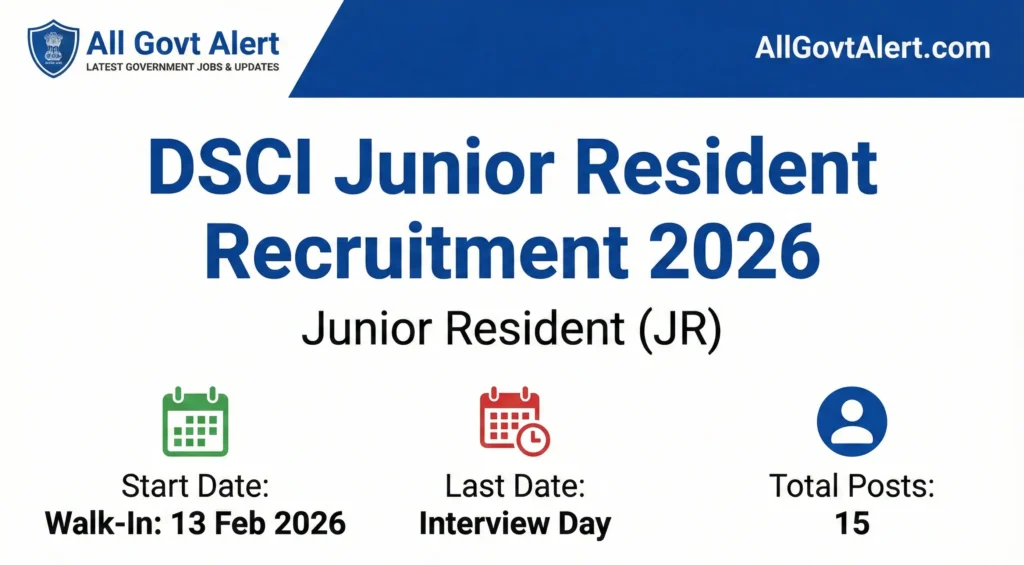 DSCI Junior Resident Recruitment 2026