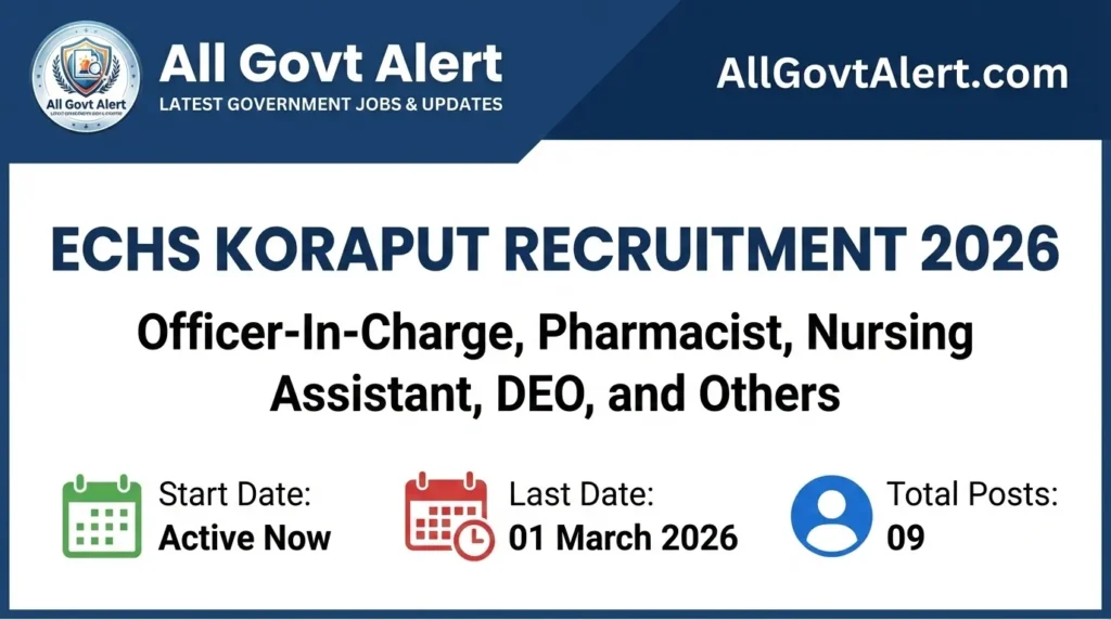 ECHS Koraput Recruitment 2026