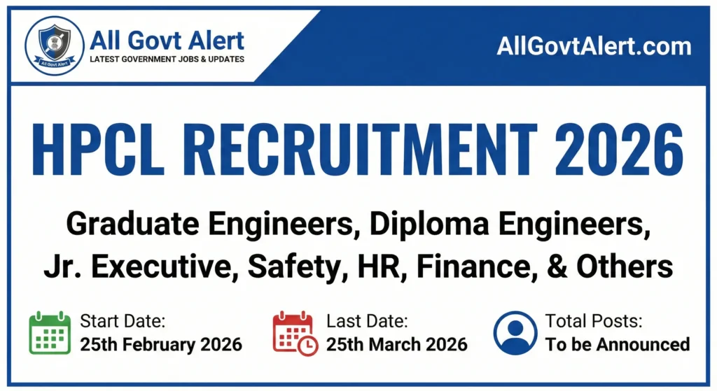 HPCL Recruitment 2026 Apply Online for Engineers & Officer Posts