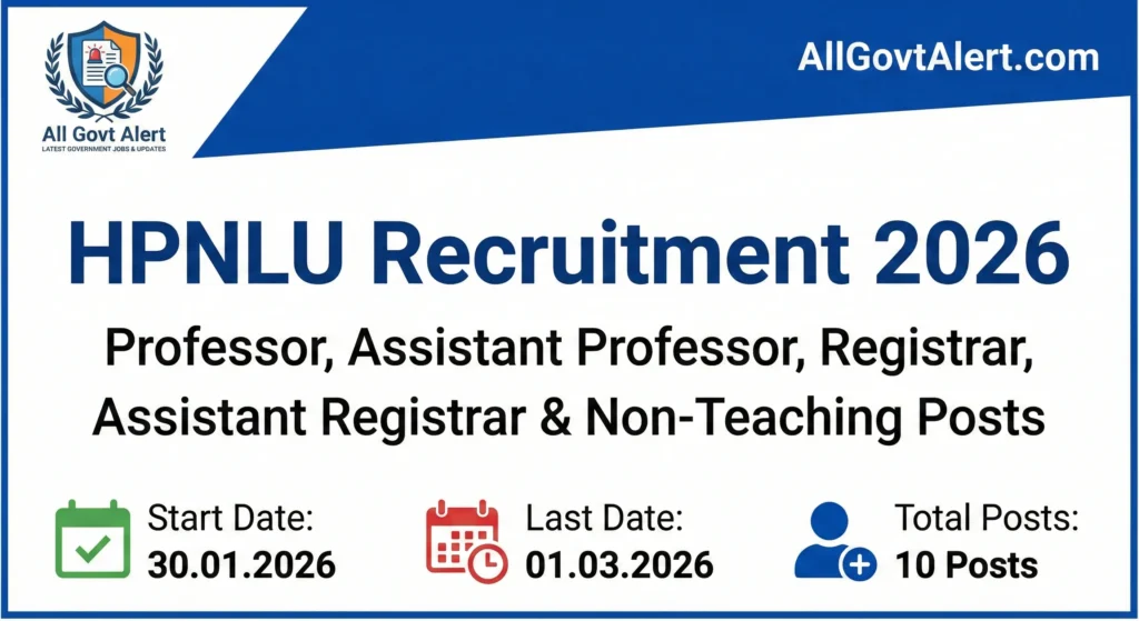 HPNLU Recruitment 2026 Apply Online for Teaching & Non-Teaching Posts