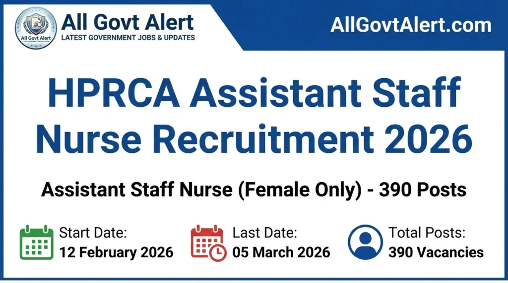 HPRCA Assistant Staff Nurse Recruitment 2026 Overview