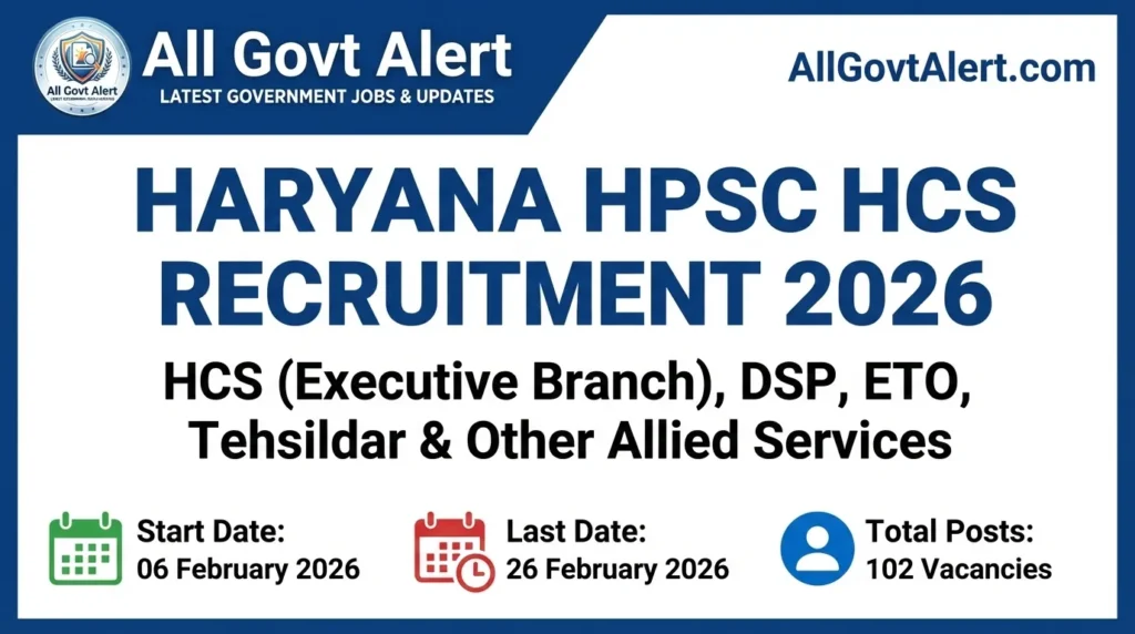 Haryana HPSC HCS Recruitment 2026