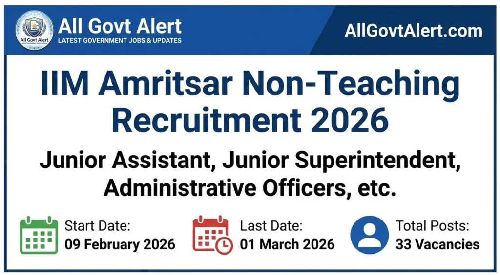 IIM Amritsar Non-Teaching Recruitment 2026 Overview