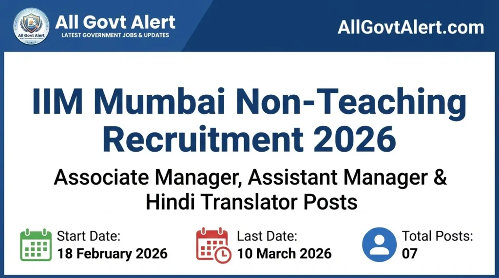 IIM Mumbai Non-Teaching Recruitment 2026 Overview