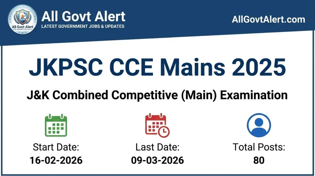 JKPSC CCE Mains 2025 Overview