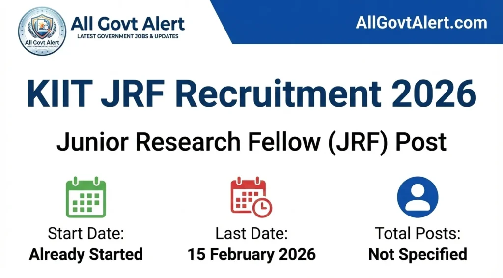 KIIT JRF Recruitment 2026 Apply for Junior Research Fellow Vacancy