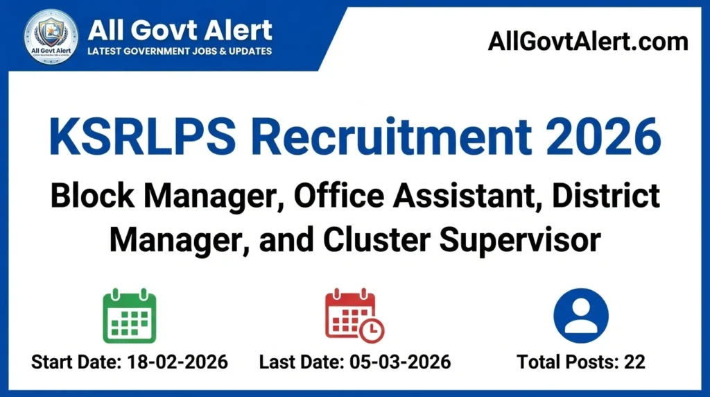 KSRLPS Recruitment 2026