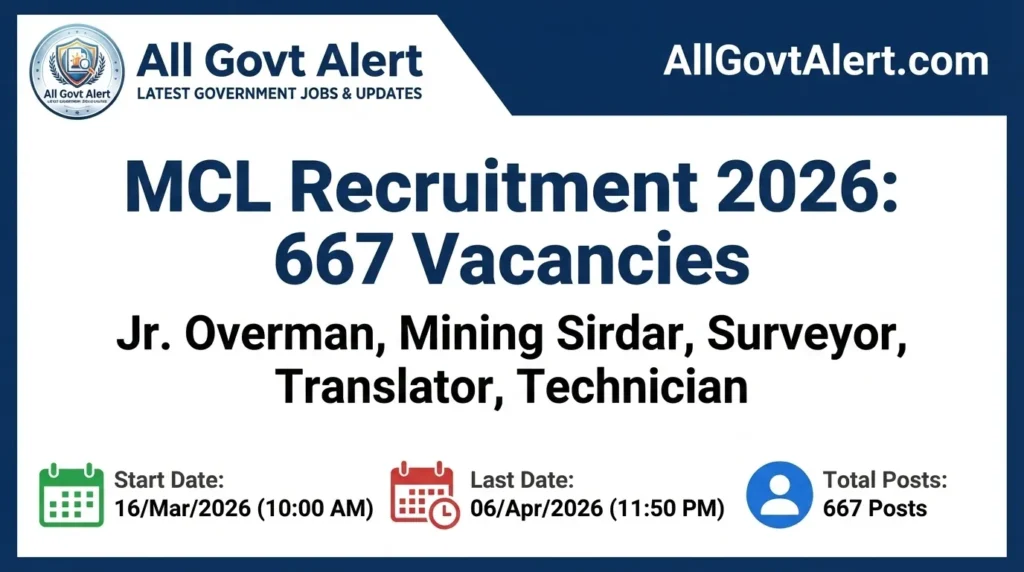 MCL Recruitment 2026 Overview