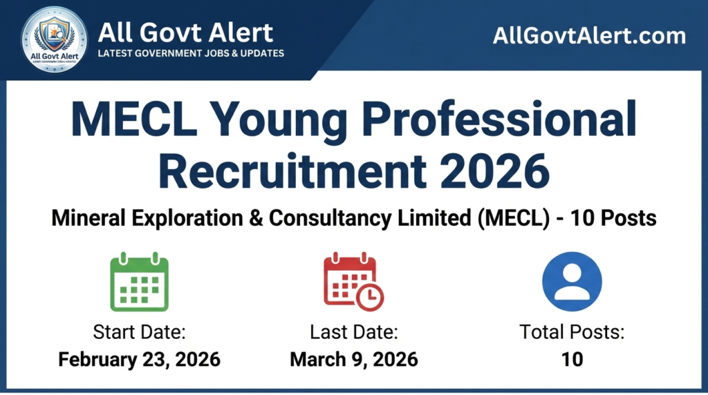 MECL Young Professional Recruitment 2026 Apply Online for 10 Posts