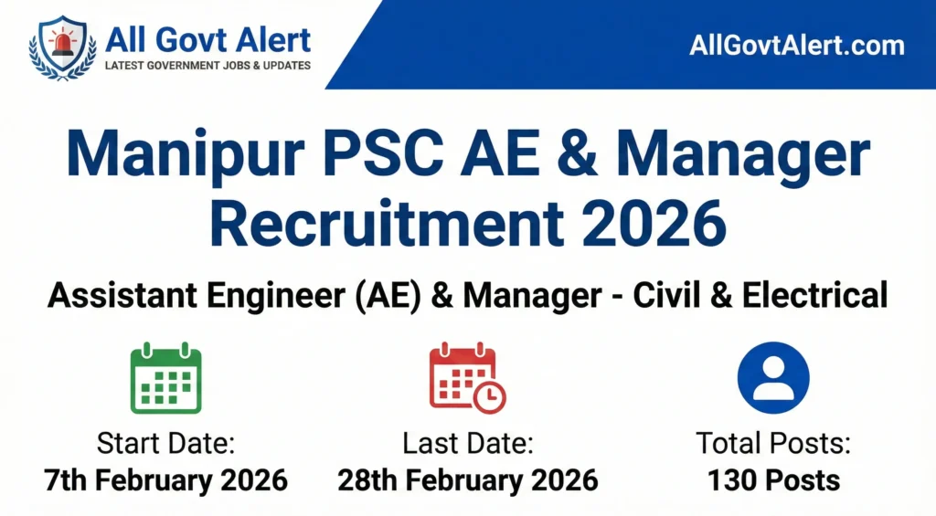 Manipur PSC Assistant Engineer Recruitment 2026 