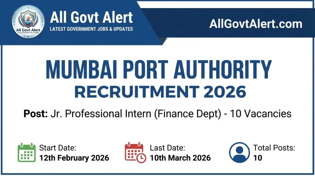 Mumbai Port Authority Recruitment 2026 Overview