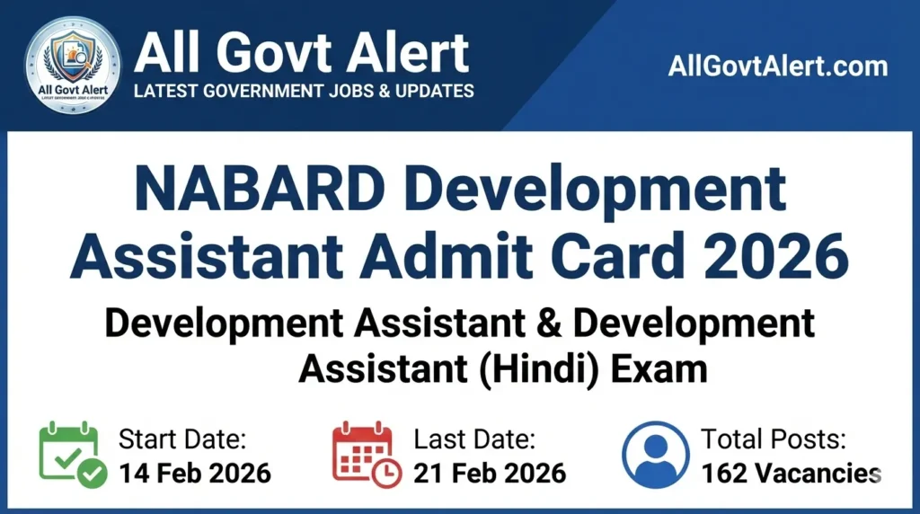 NABARD Development Assistant Admit Card 2026 Important Dates