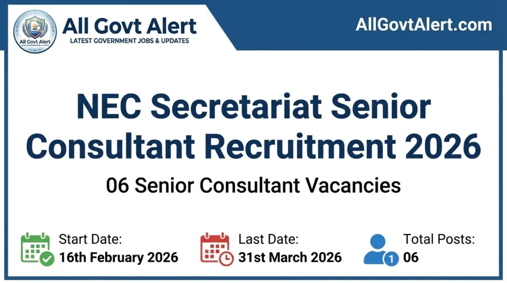 NEC Secretariat Senior Consultant Recruitment 2026 Overview