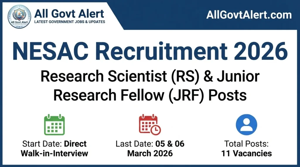 NESAC Recruitment 2026 Overview