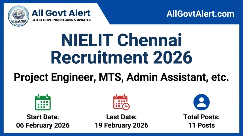 NIELIT Chennai Recruitment 2026