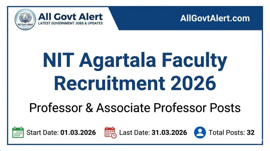 NIT Agartala Faculty Recruitment 2026
