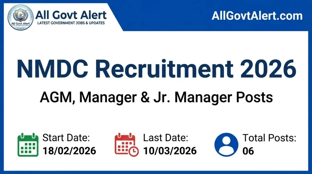 NMDC Recruitment 2026 Overview