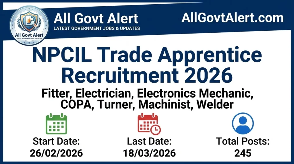 NPCIL Trade Apprentice Recruitment 2026