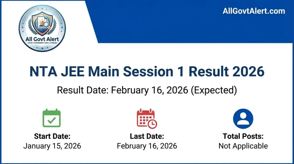 NTA JEE Main Session 1 Result 2026
