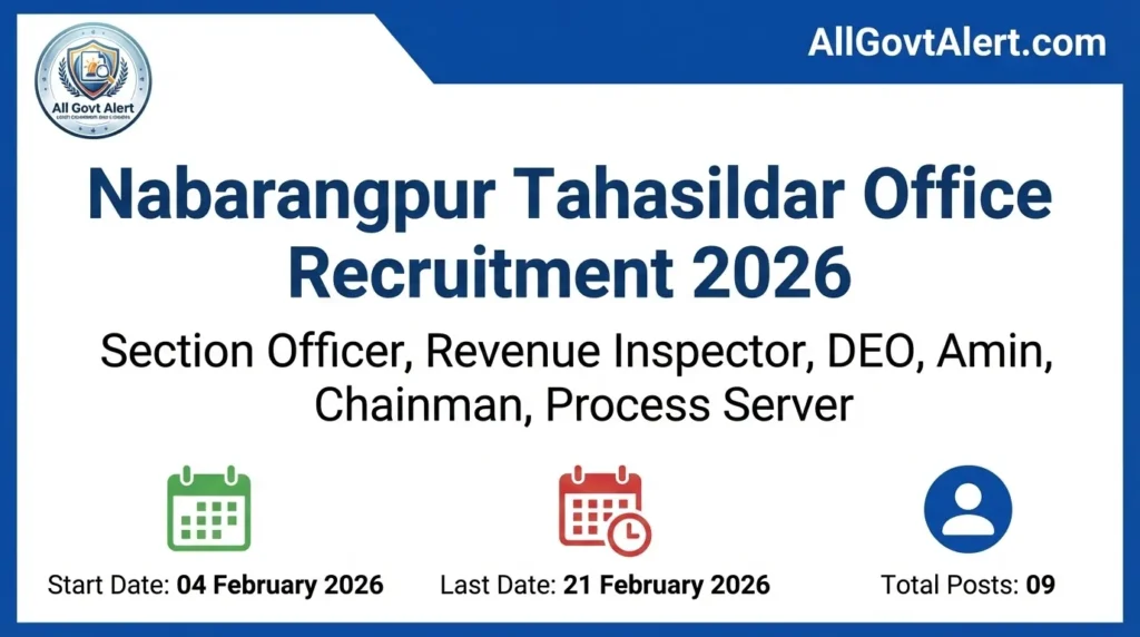 Nabarangpur Tahasildar Office Recruitment 2026 Overview