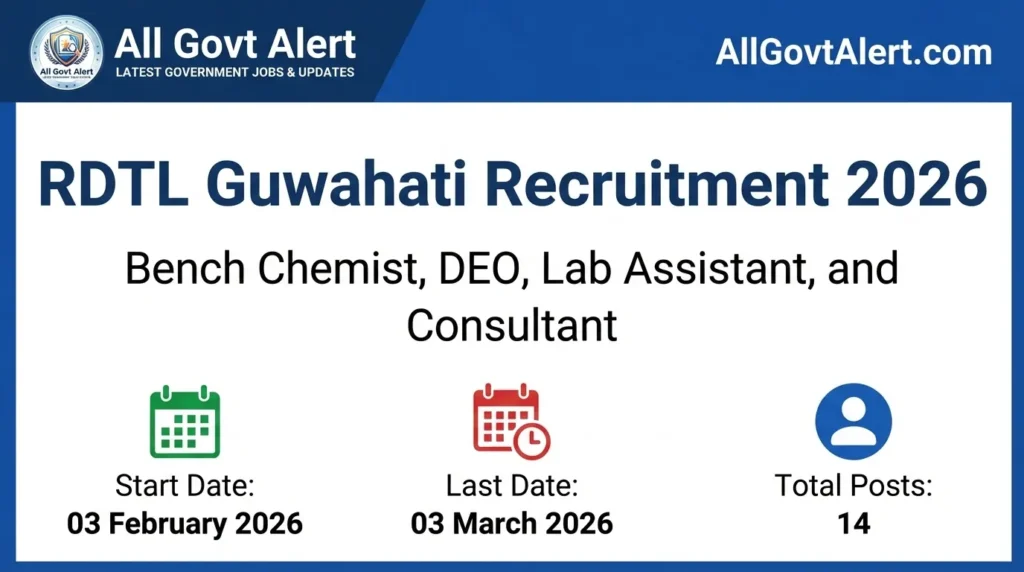 RDTL Guwahati Recruitment 2026 Overview