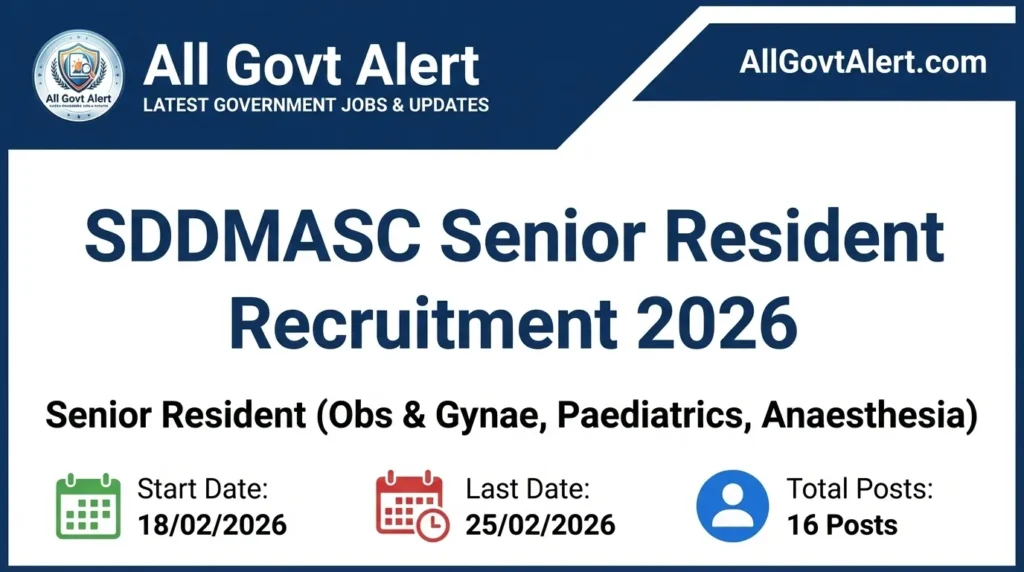 SDDMASC Senior Resident Recruitment 2026