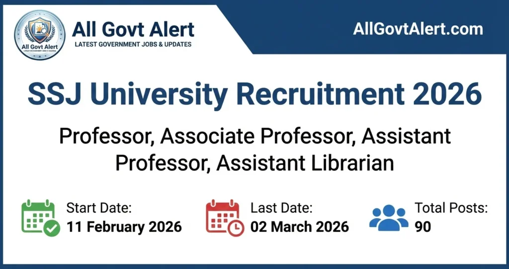 SSJ University Recruitment 2026 Overview