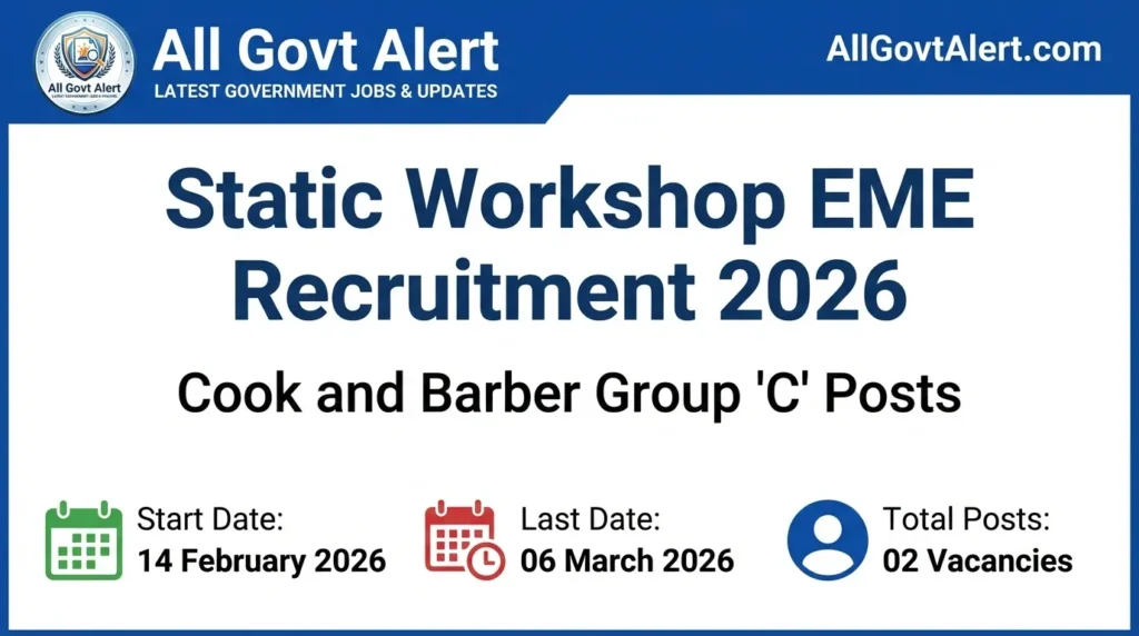 Static Workshop EME Recruitment 2026 Overview