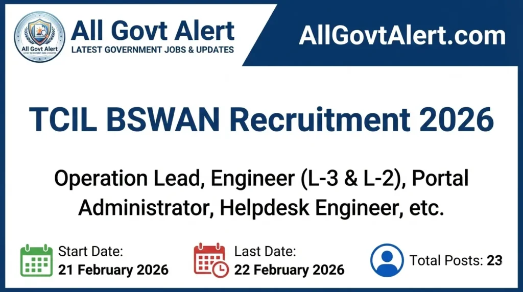 TCIL BSWAN Recruitment 2026 Overview