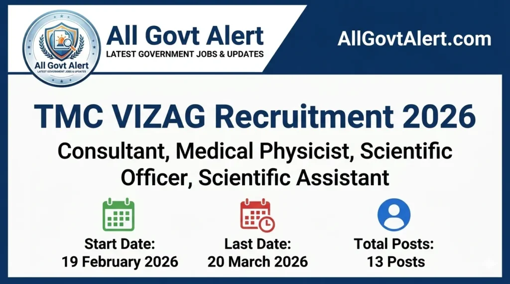 TMC Recruitment 2026 Apply Online for 13 Medical & Non-Medical Posts