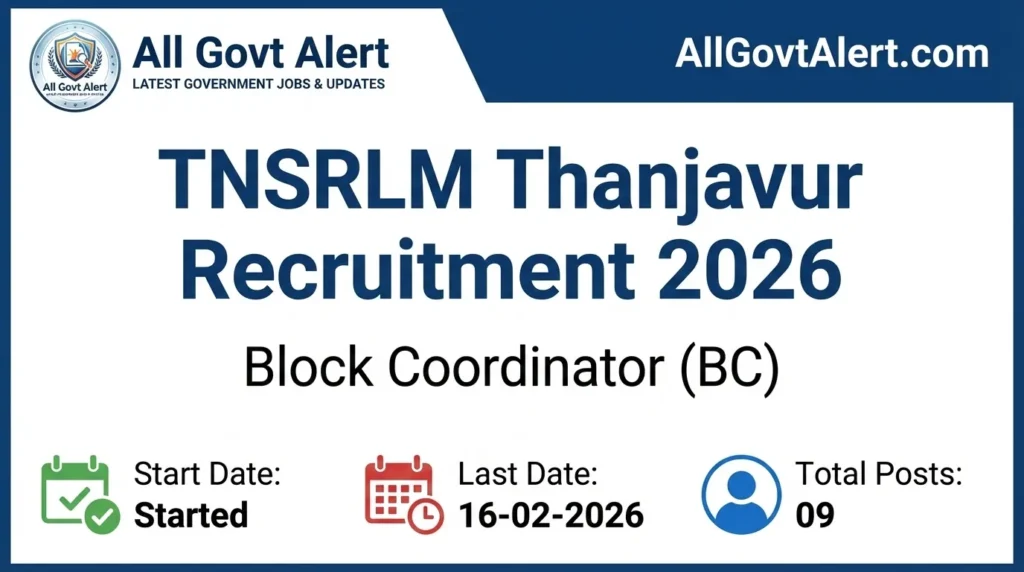 TNSRLM Thanjavur Recruitment 2026 Overview