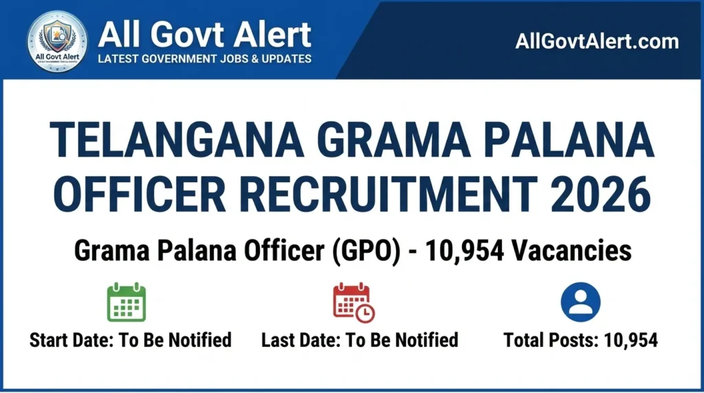 Telangana Grama Palana Officer Recruitment 2026 Overview