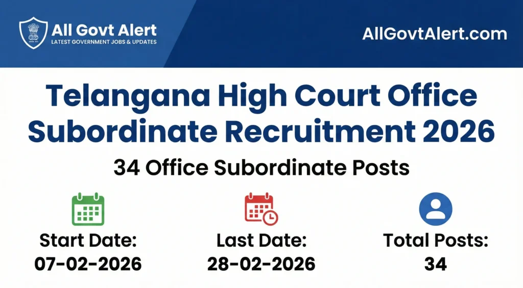 Telangana High Court Office Subordinate Recruitment 2026