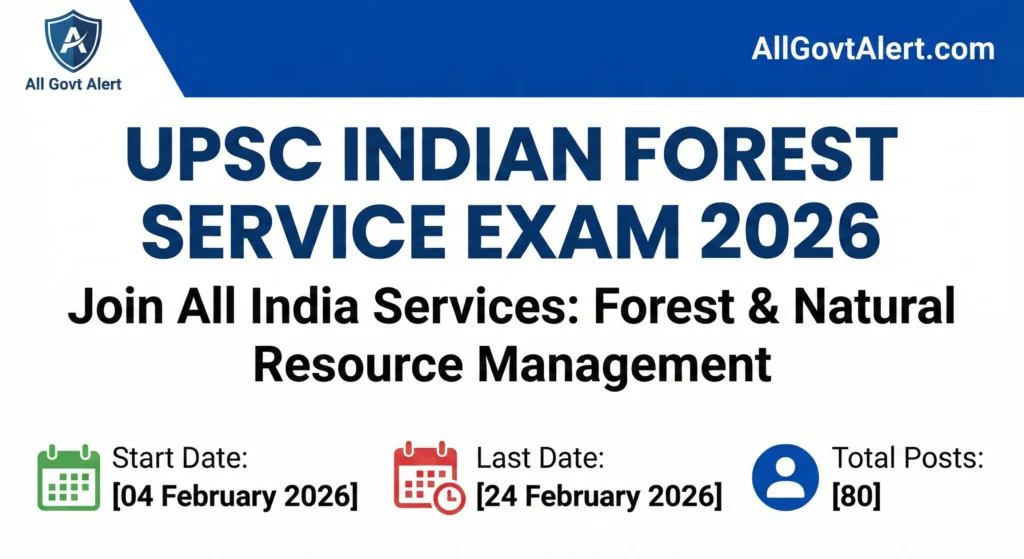 UPSC Indian Forest Service Exam 2026 Notification Out: Apply Online for 80 Posts