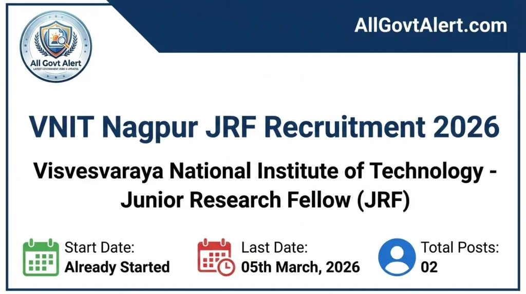 VNIT Nagpur JRF Recruitment 2026 Apply Online for Electrical Engineering Vacancies
