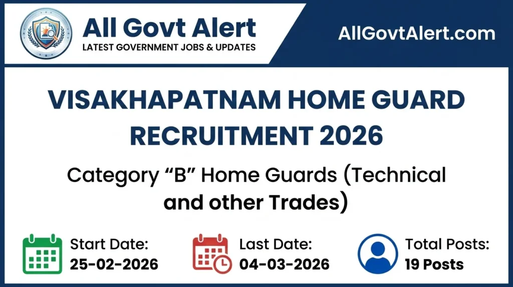Visakhapatnam Home Guard Recruitment 2026 Apply Offline for 19 Vacancies