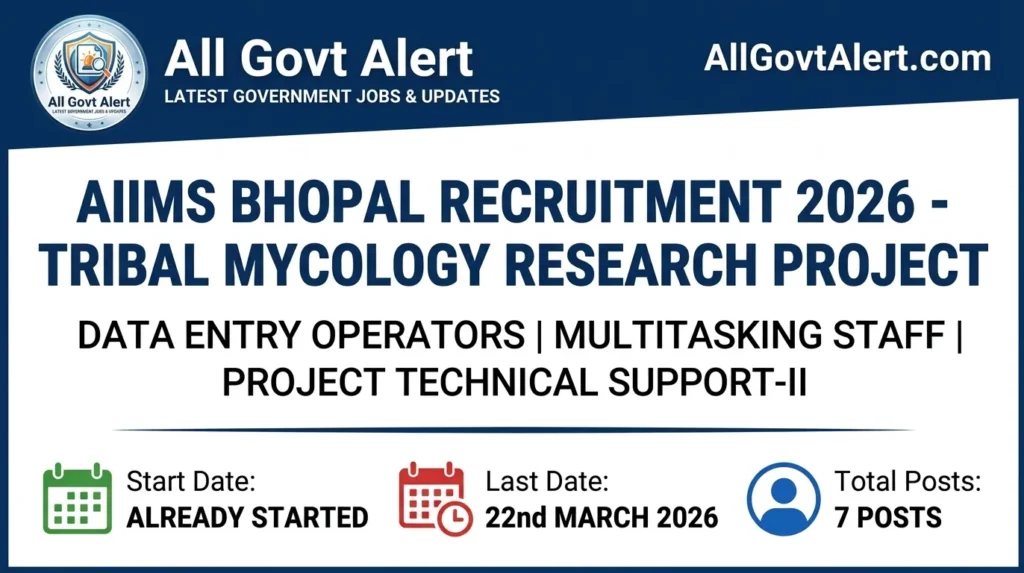 AIIMS Bhopal Recruitment 2026 Apply Online for DEO, MTS, and PTS Posts