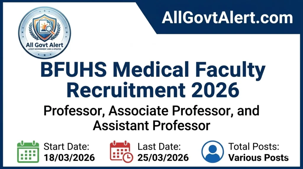 BFUHS Medical Faculty Recruitment 2026 Apply Online for Professor & Assistant Professor Posts