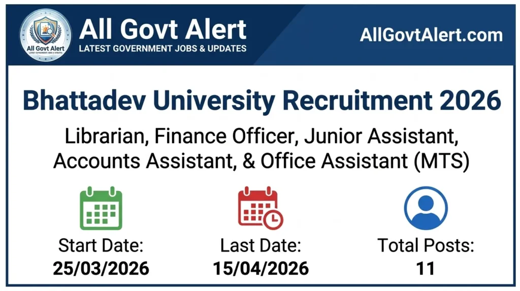 Bhattadev University Recruitment 2026 Apply Online for Non-Teaching & Admin Posts