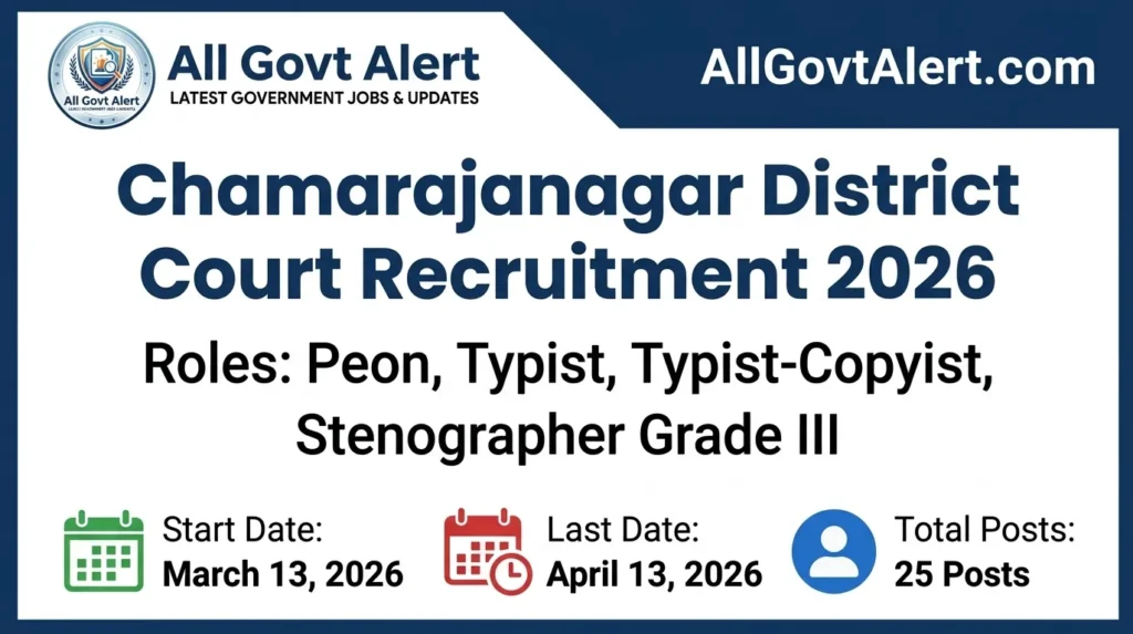 Chamarajanagar District Court Recruitment 2026