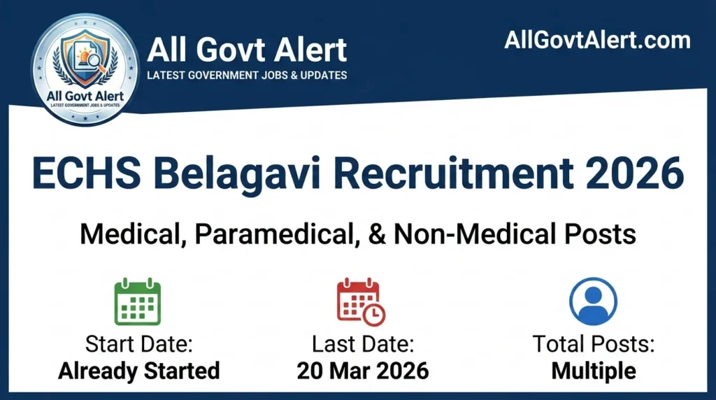 ECHS Belagavi Recruitment 2026 Apply Offline for Medical & Non-Medical Staff