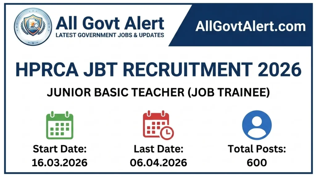 HPRCA JBT Recruitment 2026 Apply Online for 600 Job Trainee Posts