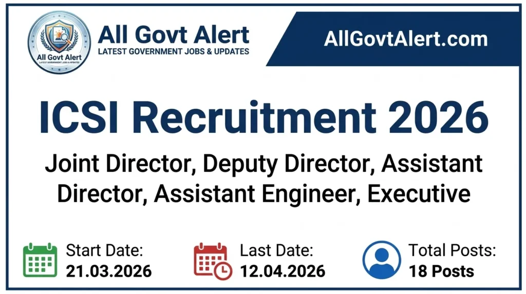 ICSI Recruitment 2026