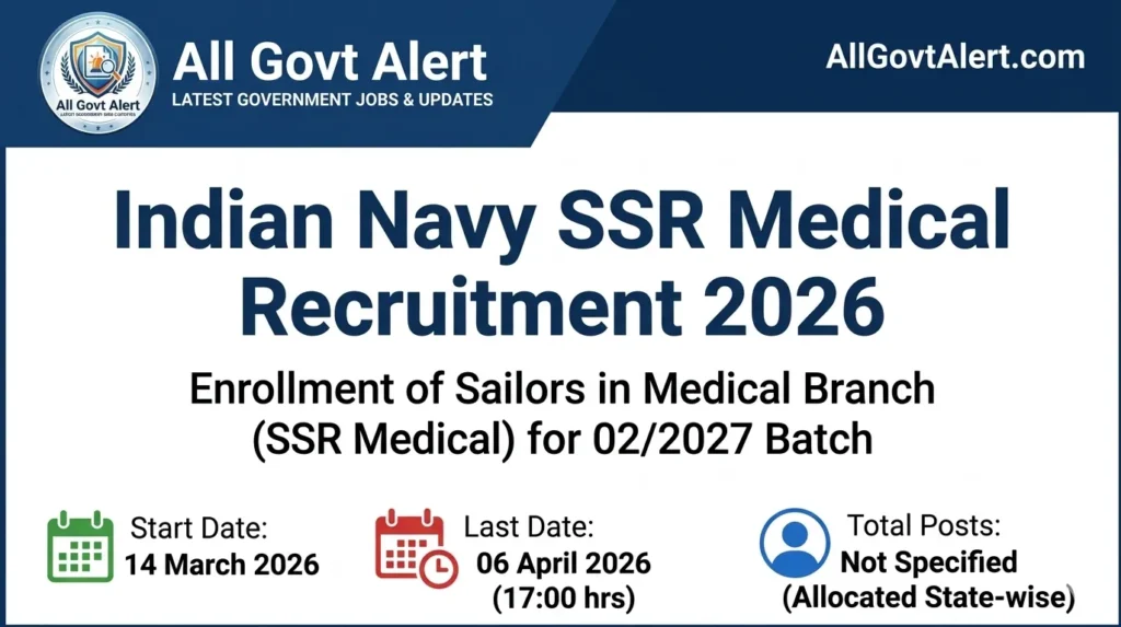 Indian Navy SSR Medical Recruitment 2026