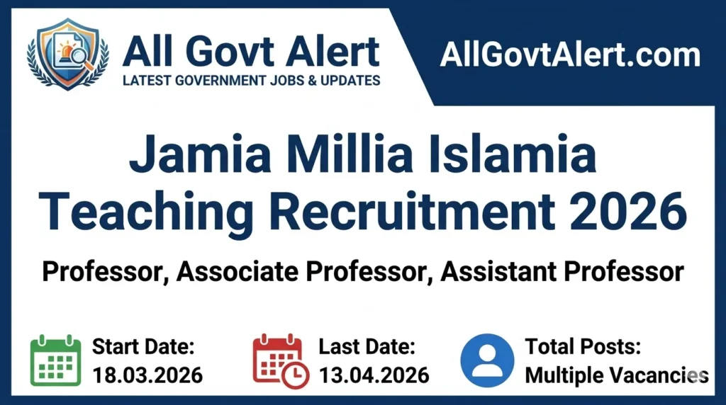 Jamia Millia Islamia Teaching Recruitment 2026