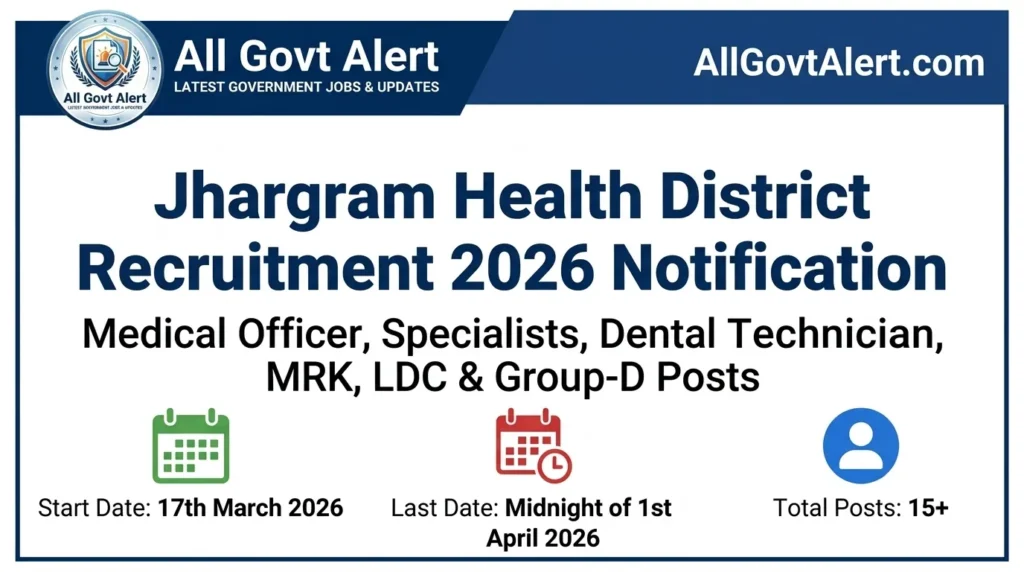 Jhargram Health District Recruitment 2026
